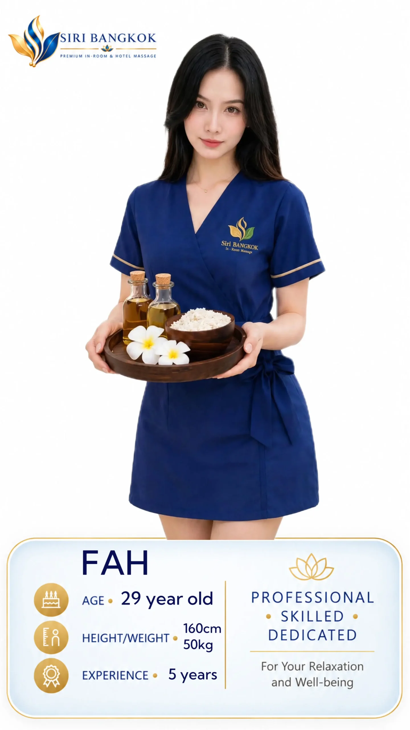 Fah, professional massage therapist at Siri Bangkok Massage