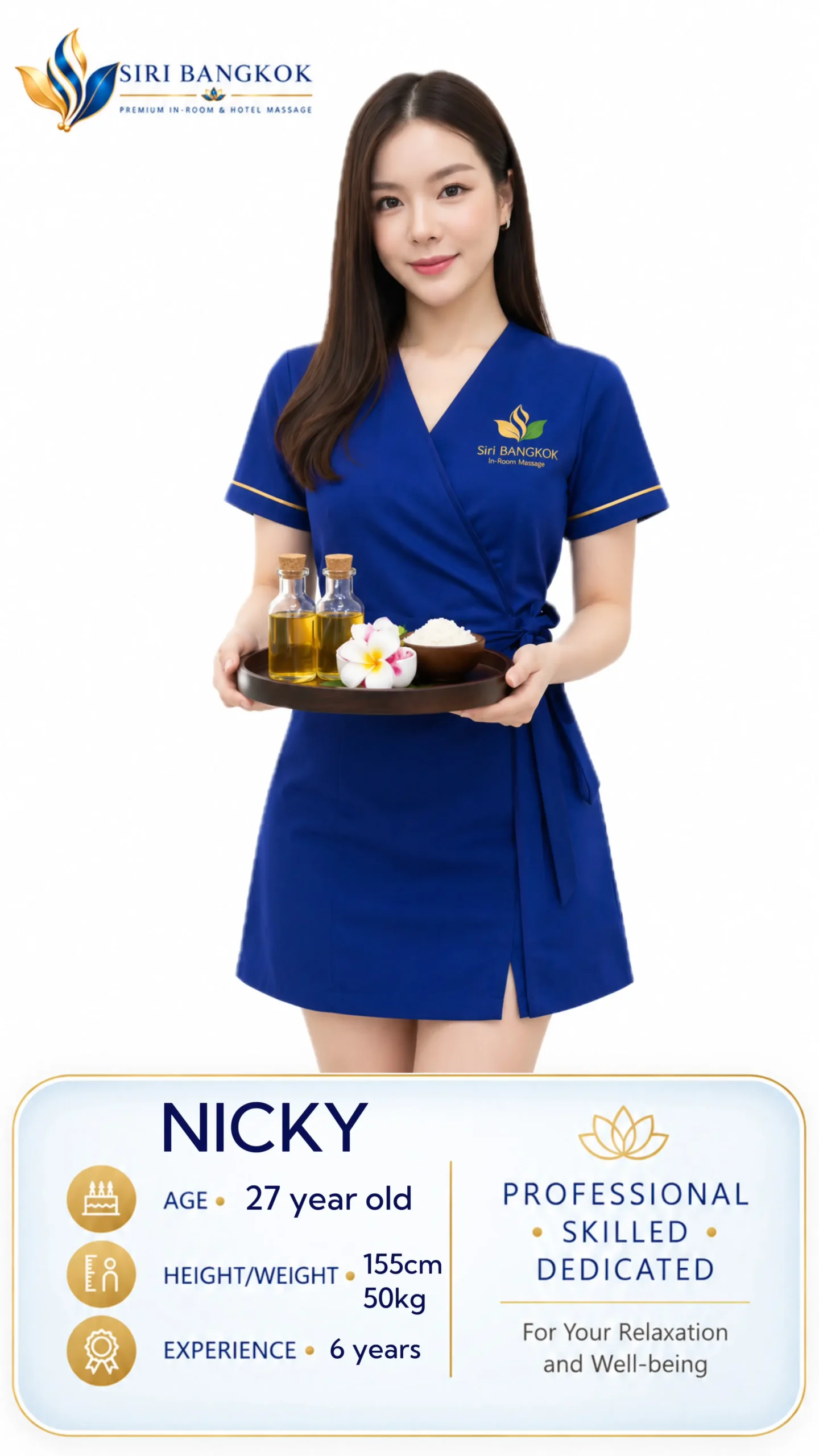 Nicky, professional massage therapist at Siri Bangkok Massage