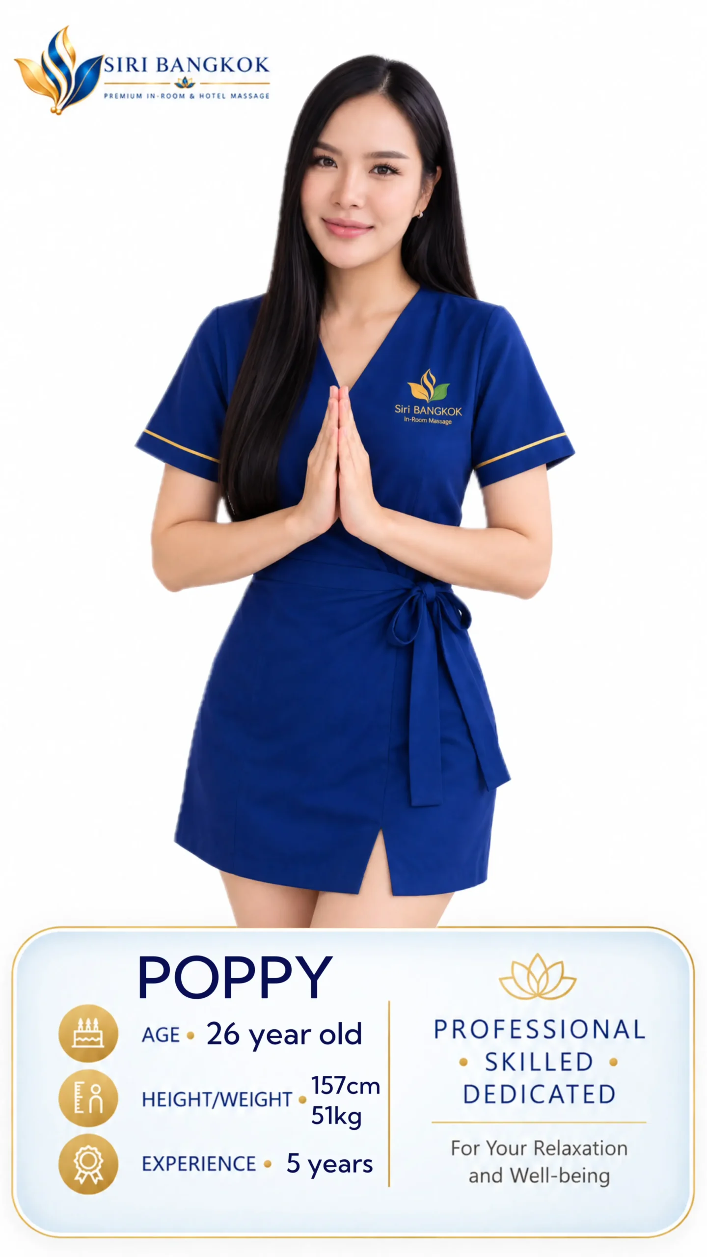 Poppy, professional massage therapist at Siri Bangkok Massage